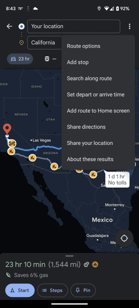 Plan a road trip with Google Maps on your phone image five.